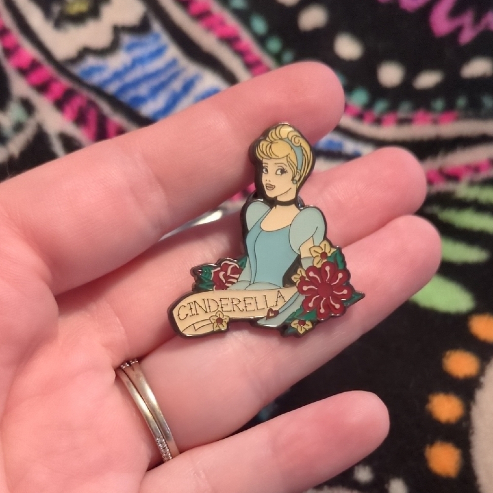 Disney Loungefly Cinderella Enamel Pin Tattoo style